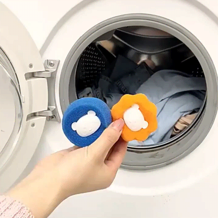 Boule CaptiPoils™ - éponge anti-poils réutilisable pour machine à laver