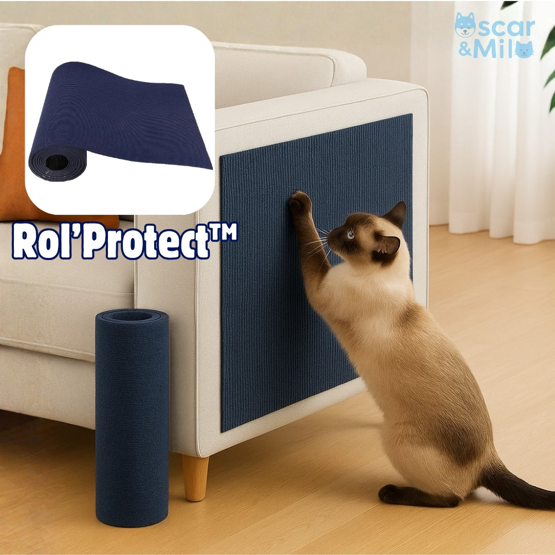 Rouleau anti-griffures Rol'Protect bleu marine pour protection de canapé