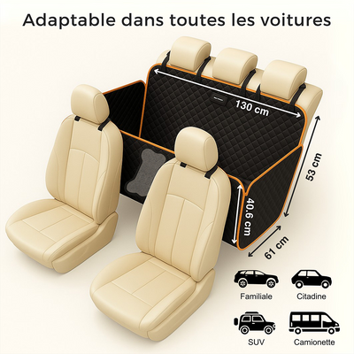 WoofyLounge™ - Housse de siège auto imperméable pour chiens